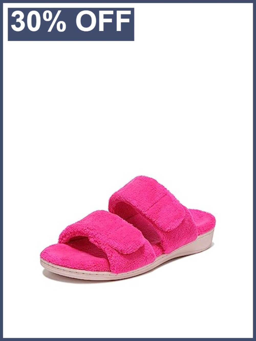 Comfortable Spa Slippers with Concealed Orthotic Support for Plantar Fasciitis